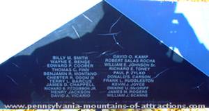 photo of a small plaque of Viet Nam Casualties names added since 1999