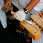 Photo of hand wood carving at the People Choice Festival