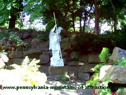 Roman in the rock garden in the Sunken Gardens